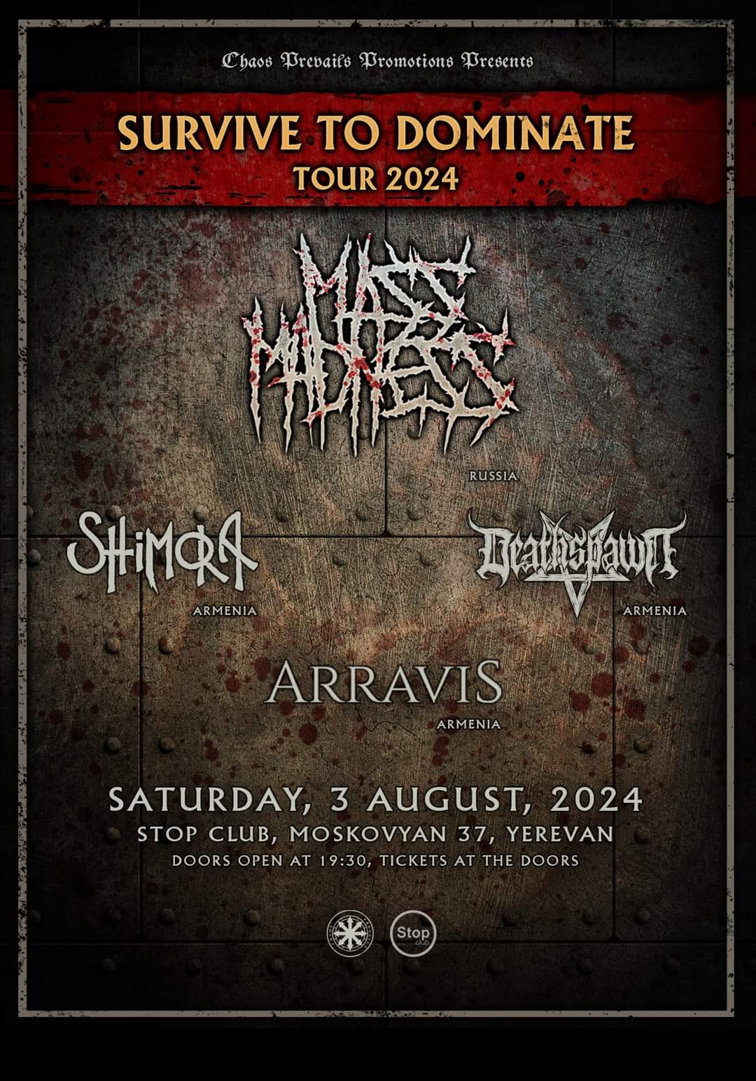 Survive to Dominate Tour 2024 | Mass Madness + Deathspawn / Shimora/ Arravis