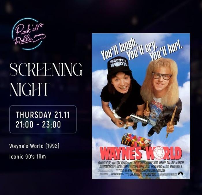 Wayne’s World screening Night at Rock n’ Rolla