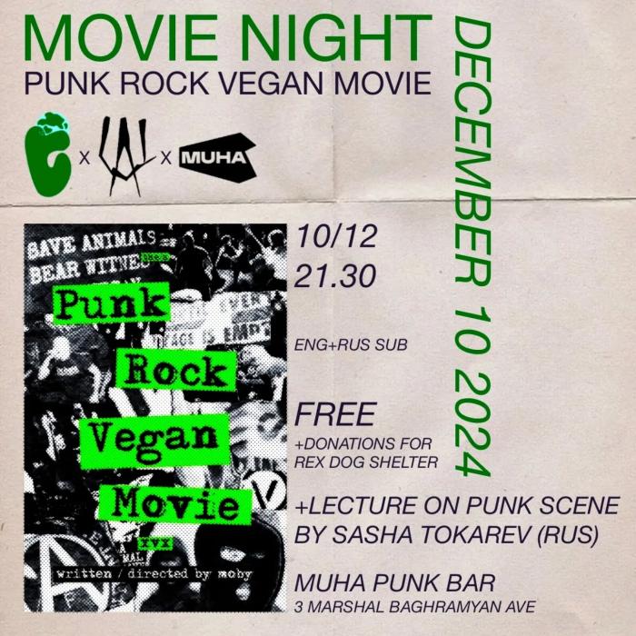 🎸🎥 Punk Rock Vegan Movie by Moby at Muha Punk Bar 🌱
